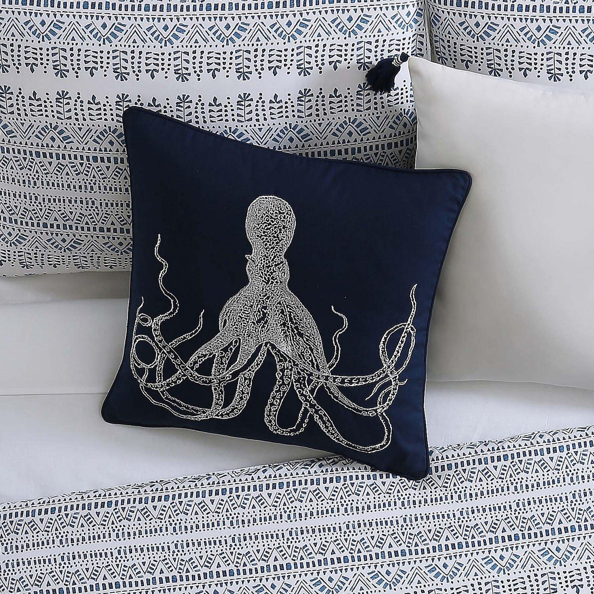 Oceanfront Resort Reef Octopus Decorative Pillow