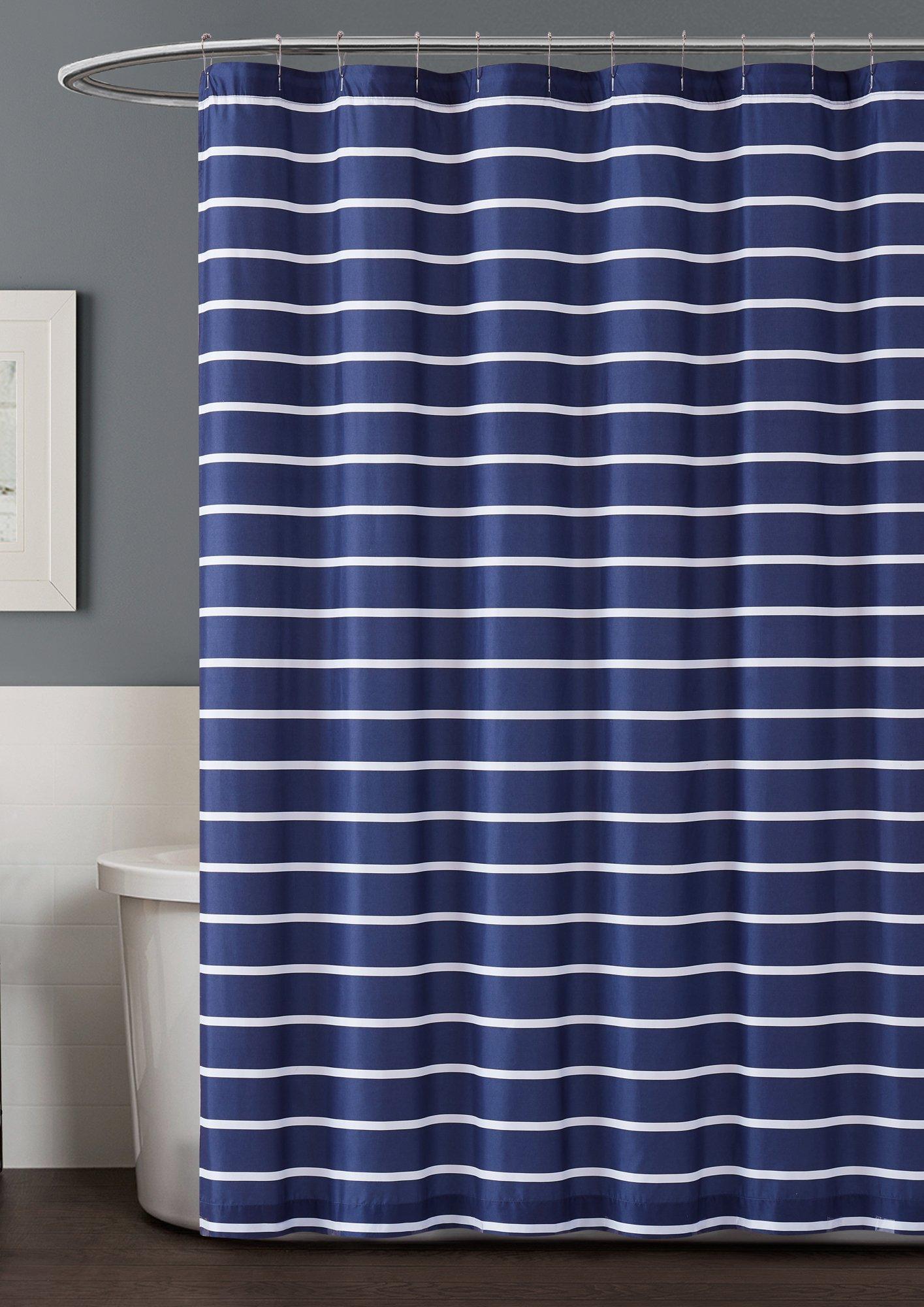 Truly Soft Maddow Stripe Blush Shower Curtain