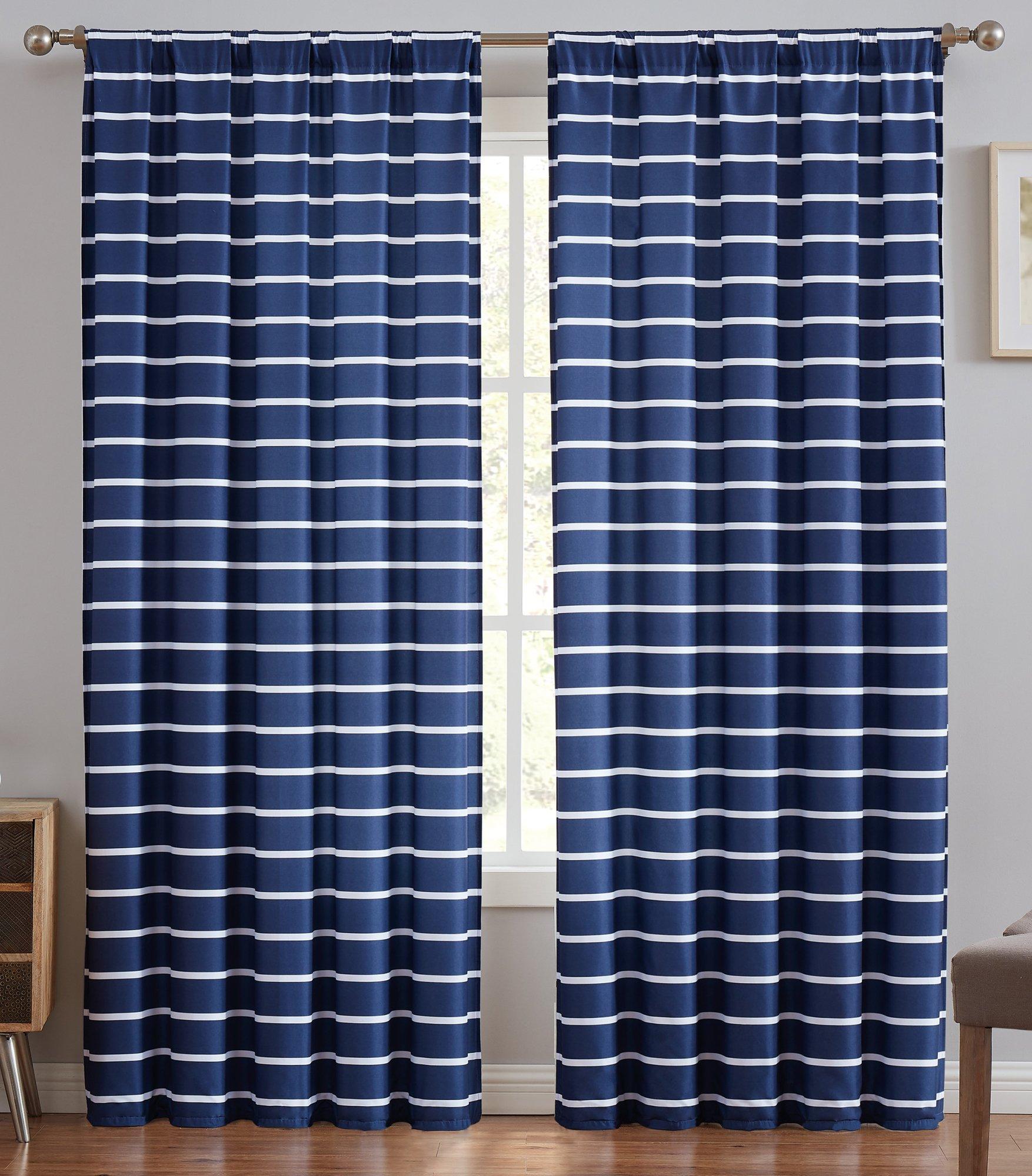 Truly Soft Maddow Stripe Blush Window Panel Pair
