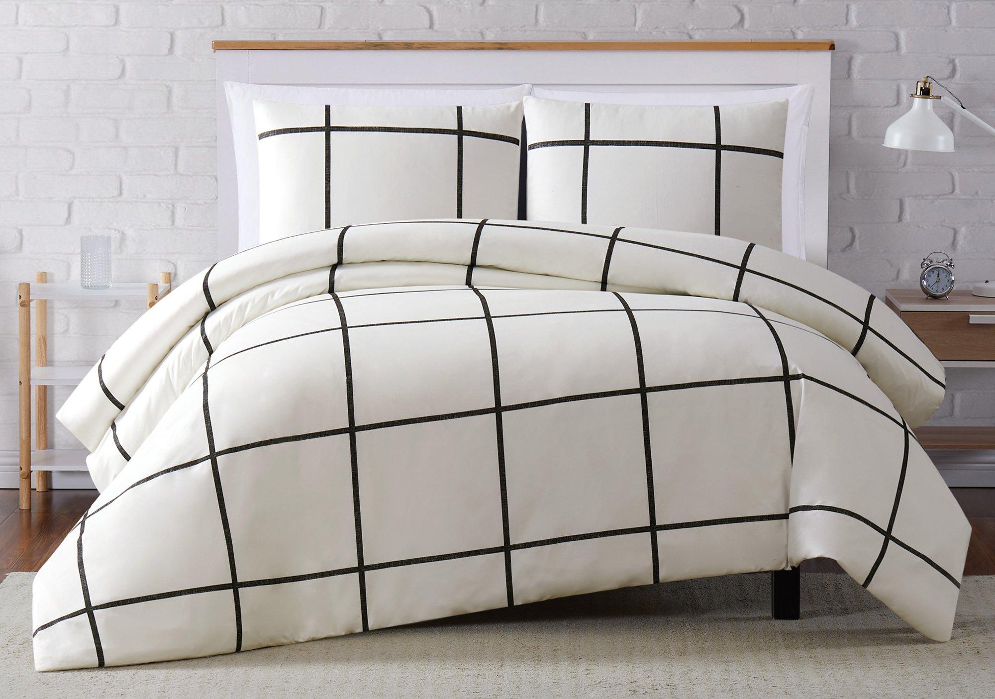 Photos - Bed Linen Truly Soft Kurt Windowpane Duvet Cover Set