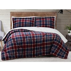 Truly Soft Cuddle Warmth Printed Plaid Comforter Set