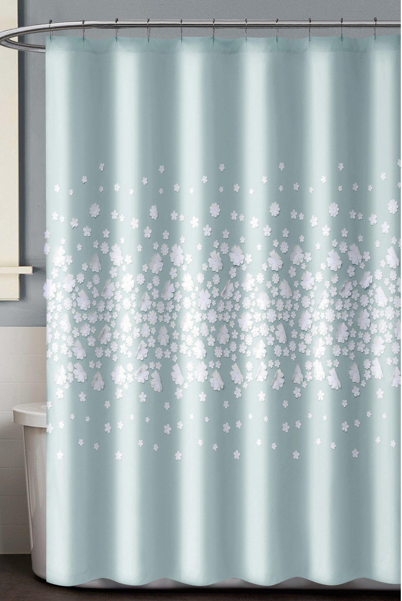 Confetti Flowers Shower Curtain