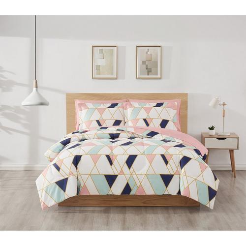 Style 212 Geo Pink 7 Piece Bed in