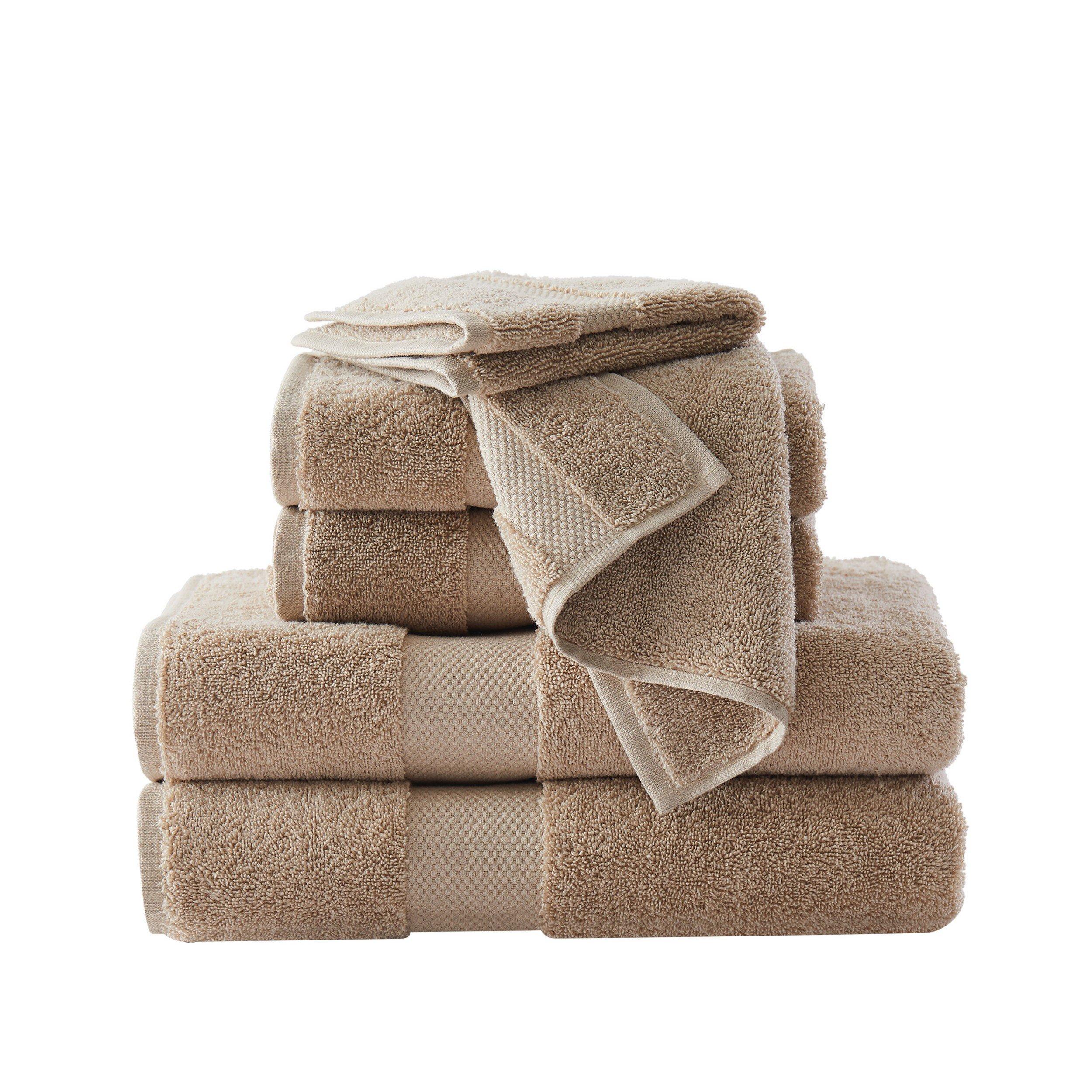 6-pc Solid Turkish Cotton Towel Set