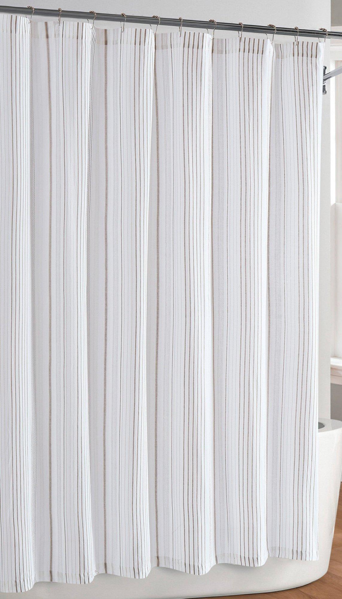 Cottage Classics Warm Hearth Stripe Shower Curtain