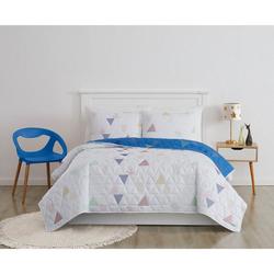 Triangle Embroidered Quilt Set