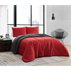FUBU Solid Brushed Reversible Comforter Set