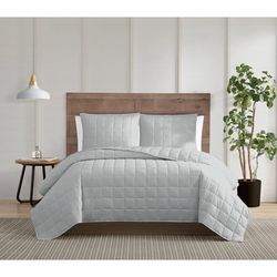 Truly Calm Silver Cool Gray Quilt Set