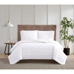 Silver Cool White Quilt Set