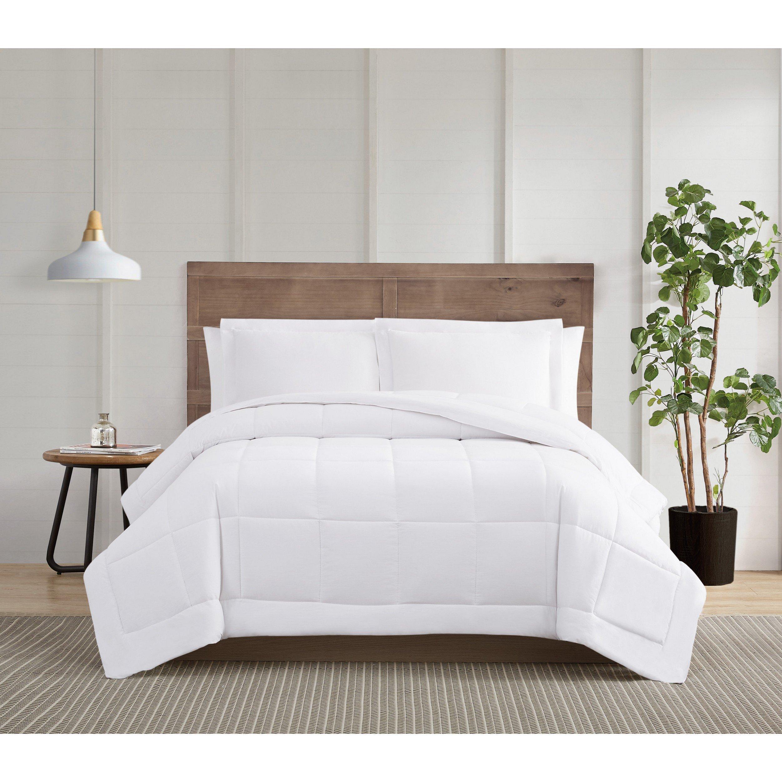 Truly Calm Silver Cool Down Alternative White Comforter Set