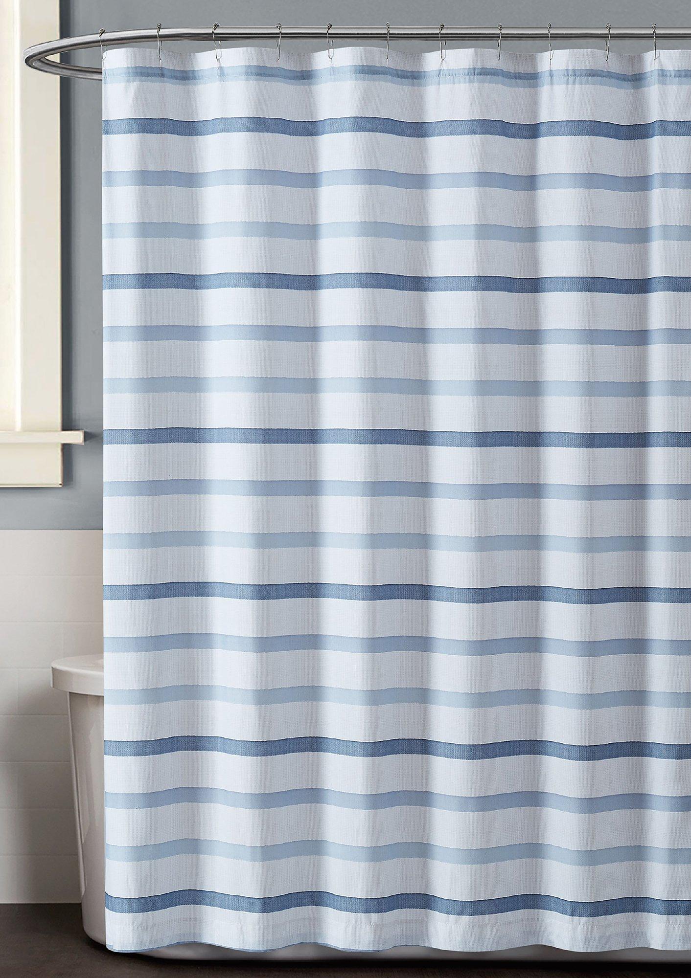 Photos - Other sanitary accessories Truly Soft Waffle Stripe Shower Curtain