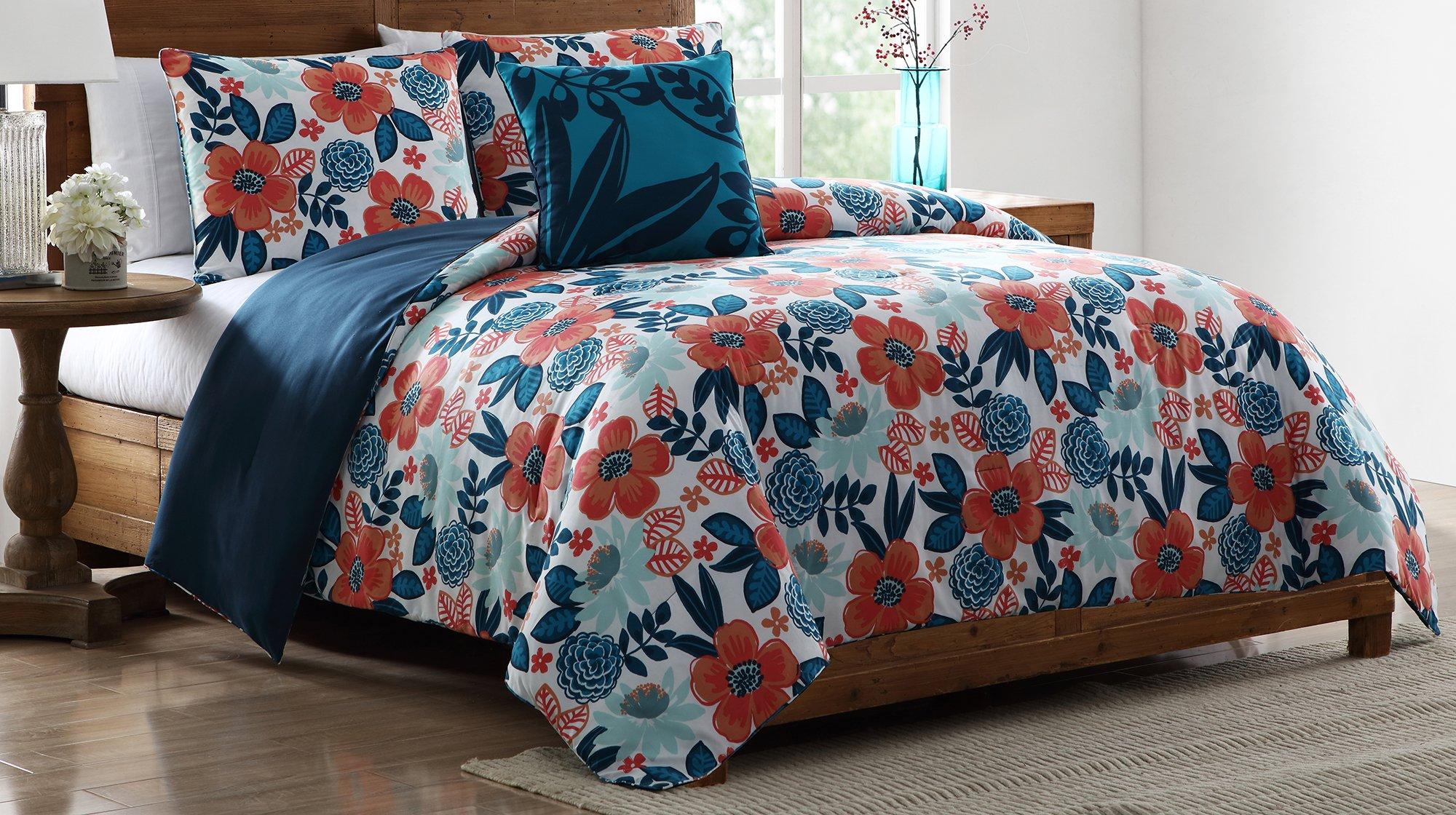 Morgan Home Portia Red And Blue Floral Comforter Set Bealls Florida