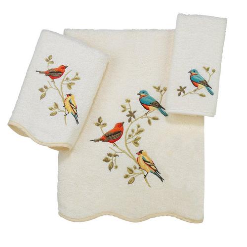 Avanti Premier Songbirds Scalloped Towel Collection