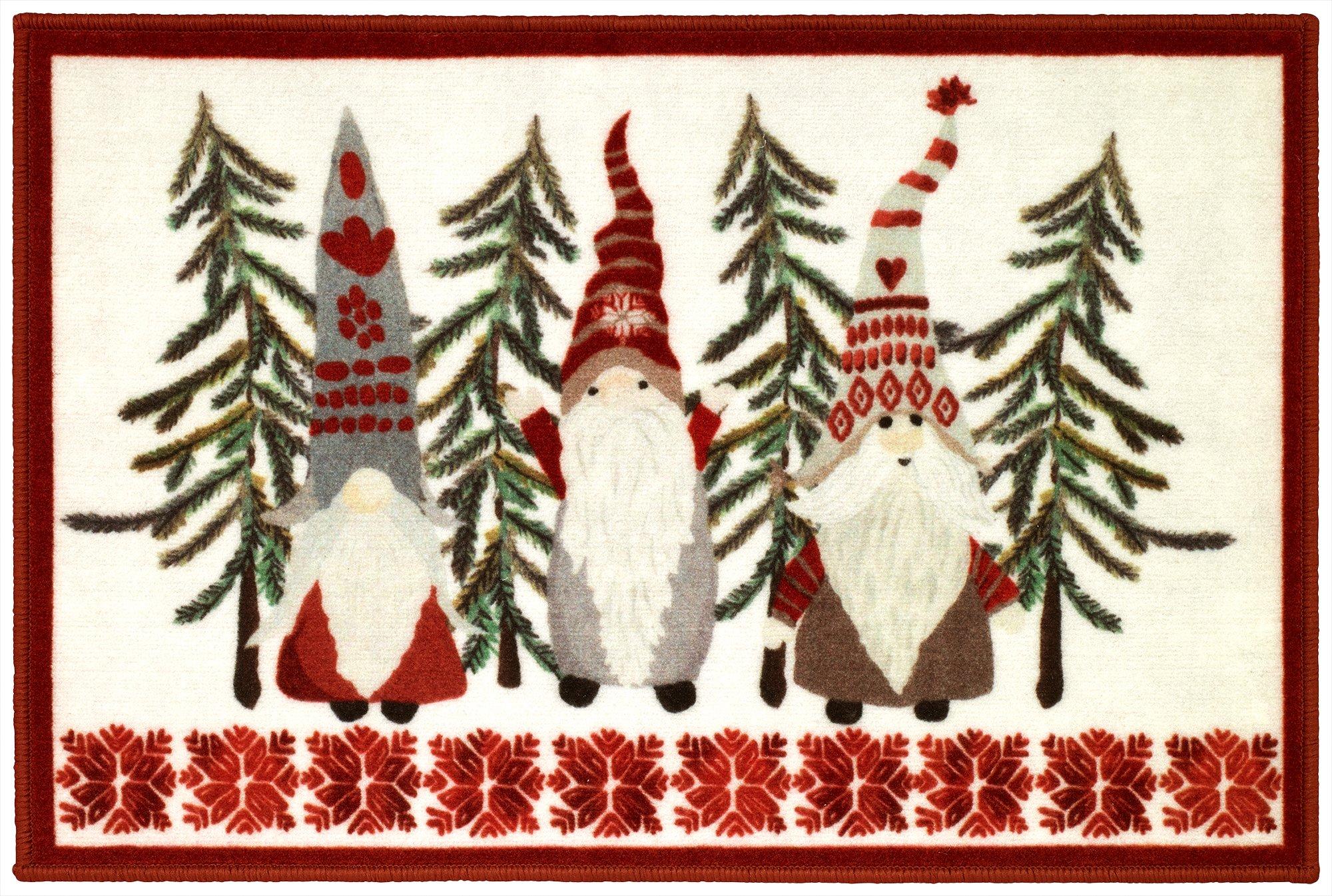 Avanti Christmas Gnomes Bath Rug