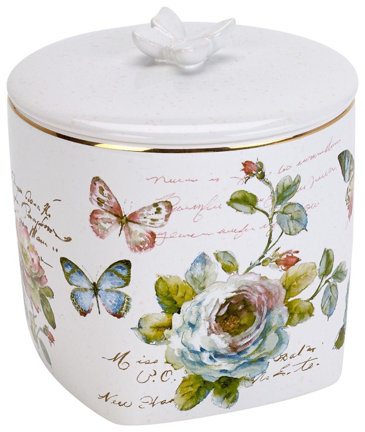 Butterfly Garden Covered Jar