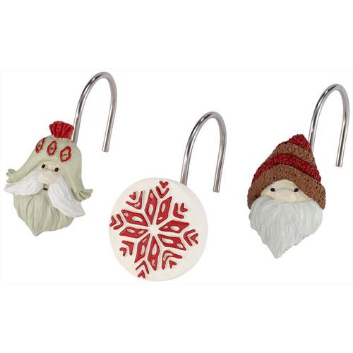 Avanti Christmas Gnome 12-pc. Shower Curtain Hooks