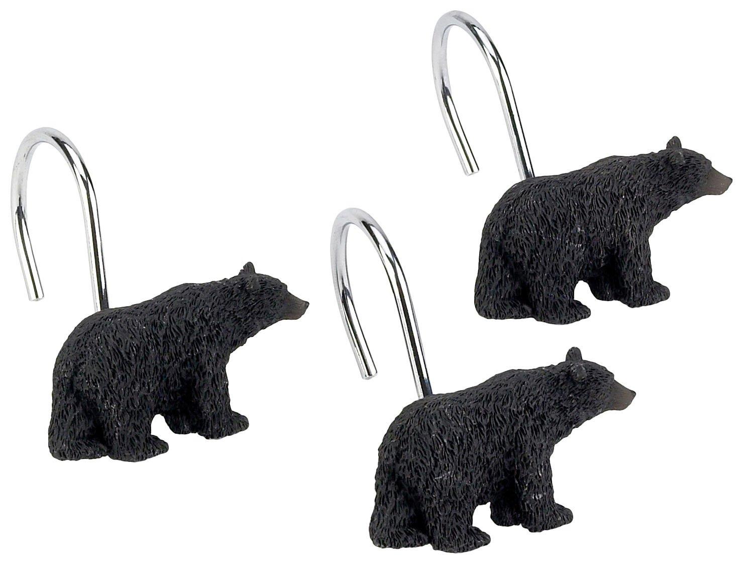Black Bear 12-pc. Shower Curtain Hooks