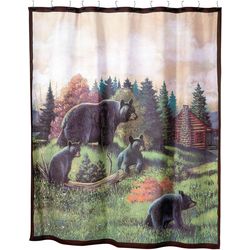 Avanti Black Bear Lodge Shower Curtain