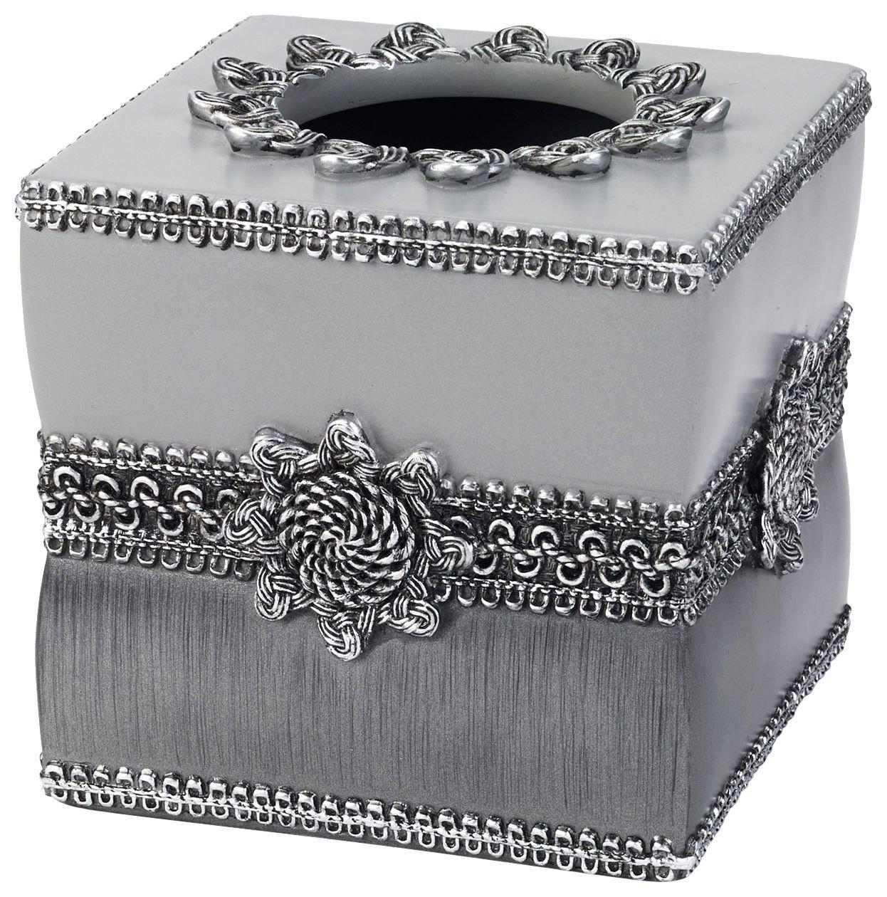 Granite Braided Medallion Tissue Box Cover