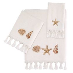 Avanti Macrame Shells Towel Collection