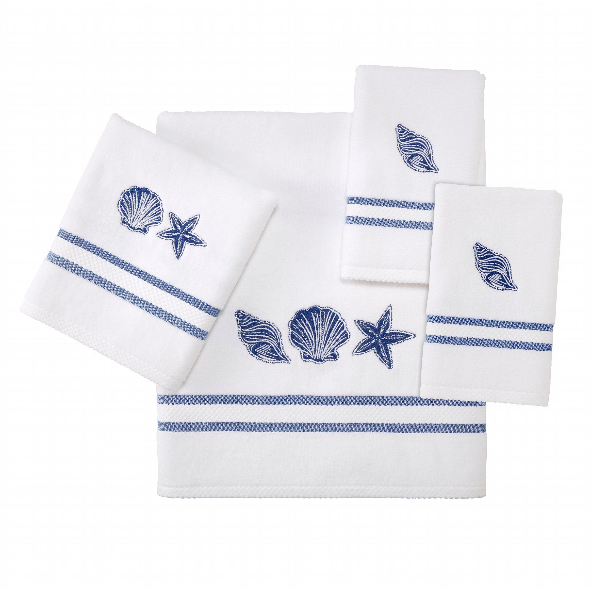 Coastal Terrazzo Embroidered Bath Towel Set