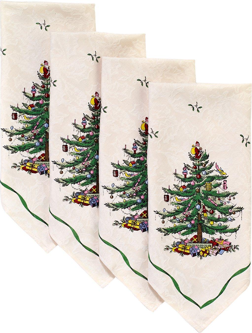 Spode 4-pk. Christmas Tree Green Napkins