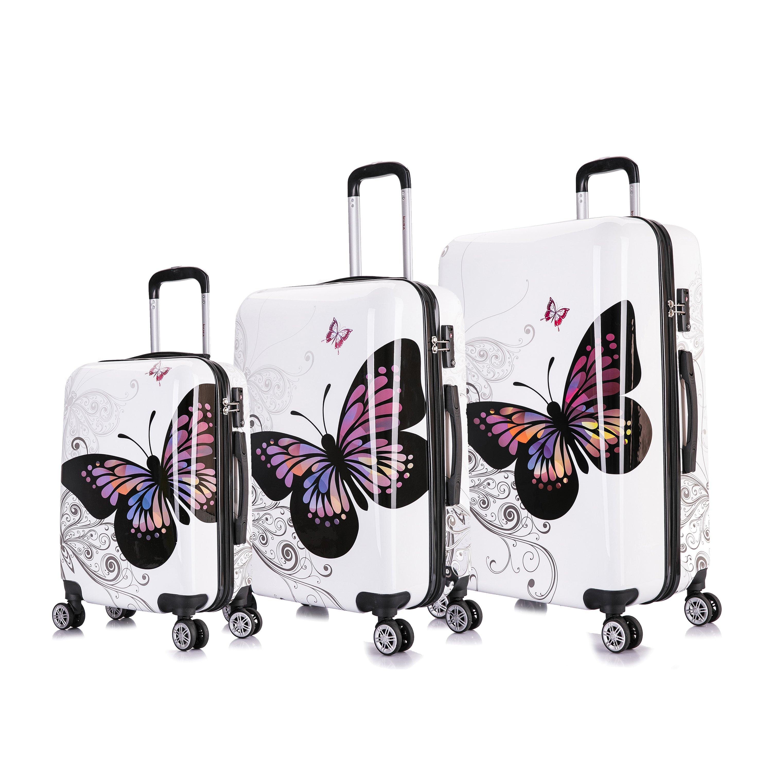 Butterfly Hardside Lightweight 3 pc Luggage Set