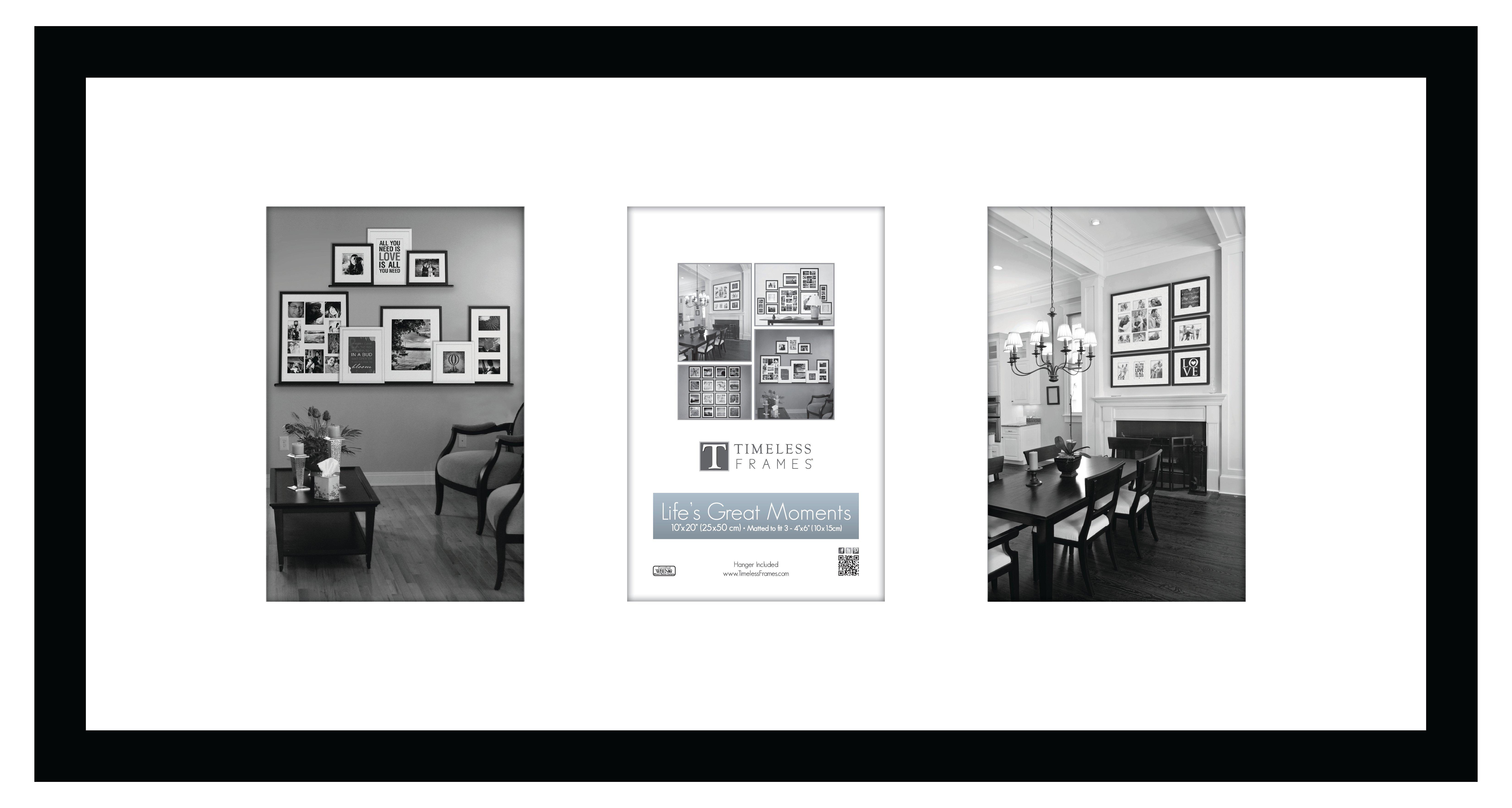 TIMELESS FRAMES 10x20 3 Op Collage Black Wall