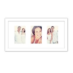 TIMELESS FRAMES 10x20 3 Op Collage White Wall Frame