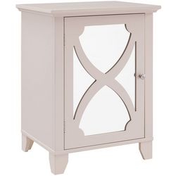 Linon Lovell End Table Mirror Door Cabinet - 20x16x26