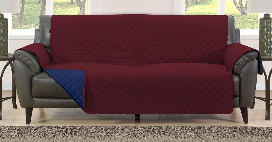 Blissful Living Burgundy Reversible Sofa Cover Bealls Florida