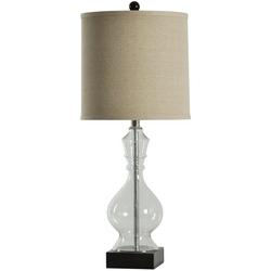 Glass Drum Table Lamp