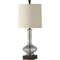 StyleCraft Ribbed Glass Table Lamp