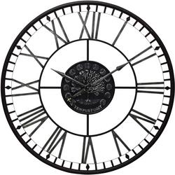 Aged Umber Metal Wall Clock
