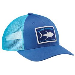 Flying Fisherman Mens Blue Yellowfin Tuna Patch Trucker Hat