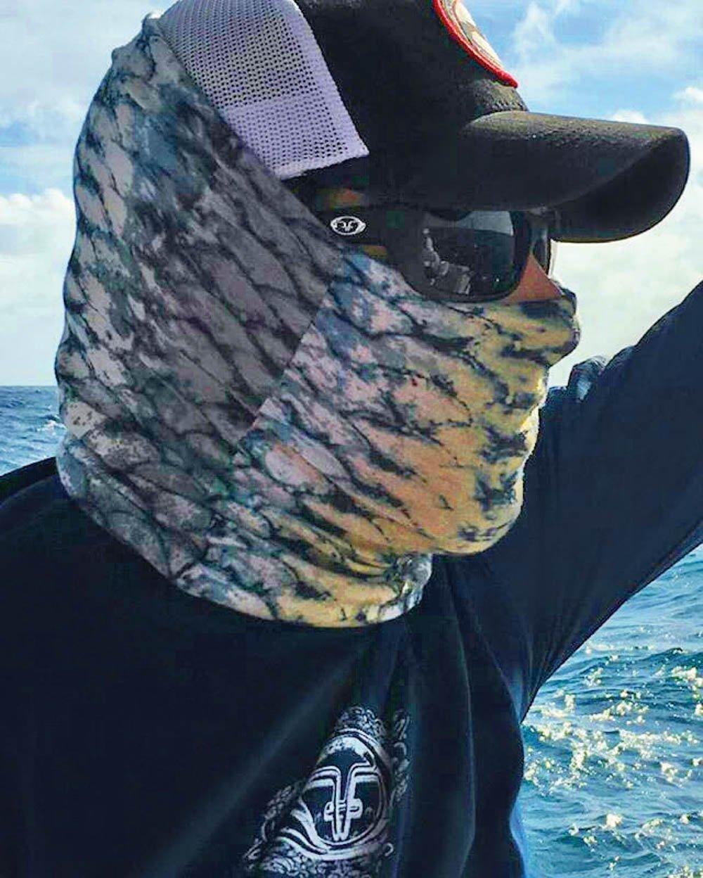 Flying Fisherman Mens Fish Scales Sunbandit Face Mask