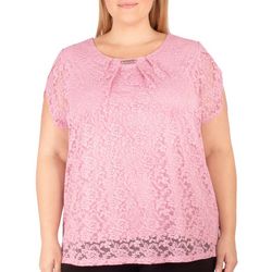 NY Collection Plus Tulip Sleeve Lace Top