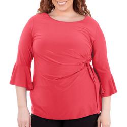 Plus Bell Sleeve Knot Top