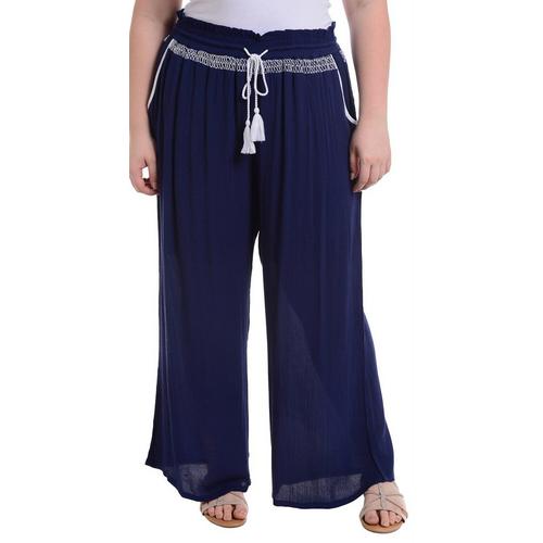 NY Collection Plus Embroidered Palazzo Pants