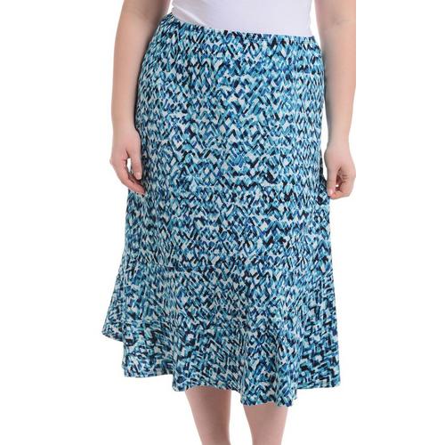 NY Collection Plus Pull On A-Line Skirt