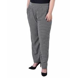 NY Collection Womens Plus Size Slim Leg Pull On Pant