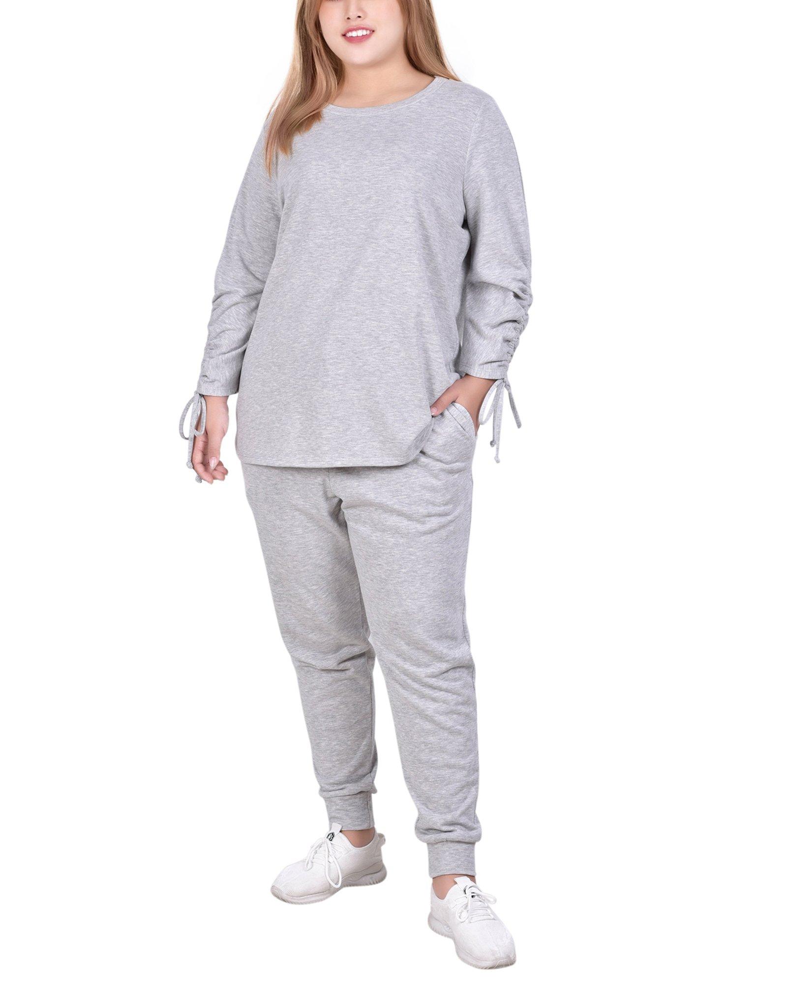 Cuddl Duds Womens 2-Pc. Fair Isle Print Sleepwear Jogger Set