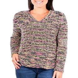 Plus Multi-Color Round Hem Sweater