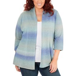 NY Collection Plus Ombre Open Front Cardigan