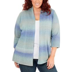 Plus Ombre Open Front Cardigan