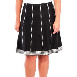Plus Fit & Flare Checkered Skirt