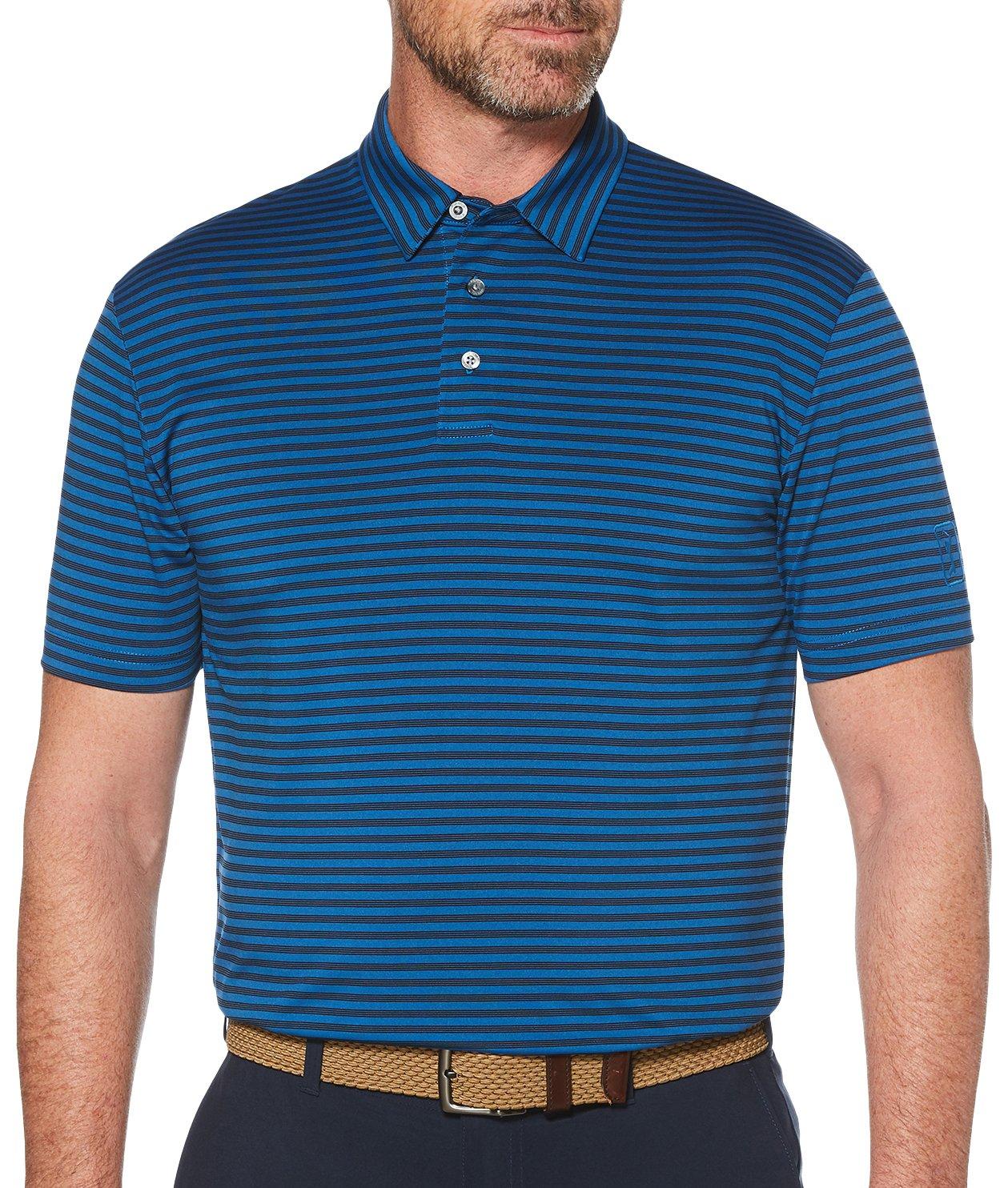 PGA TOUR Mens Big and Tall Short Sleeve Feeder Stripe Polo Shirt ...