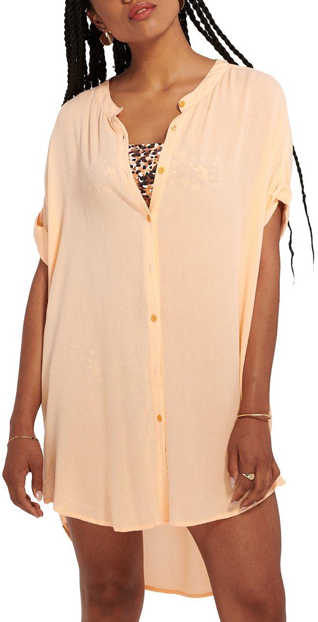 Everday Sunday Womens Button Down Tunic Cover-Up