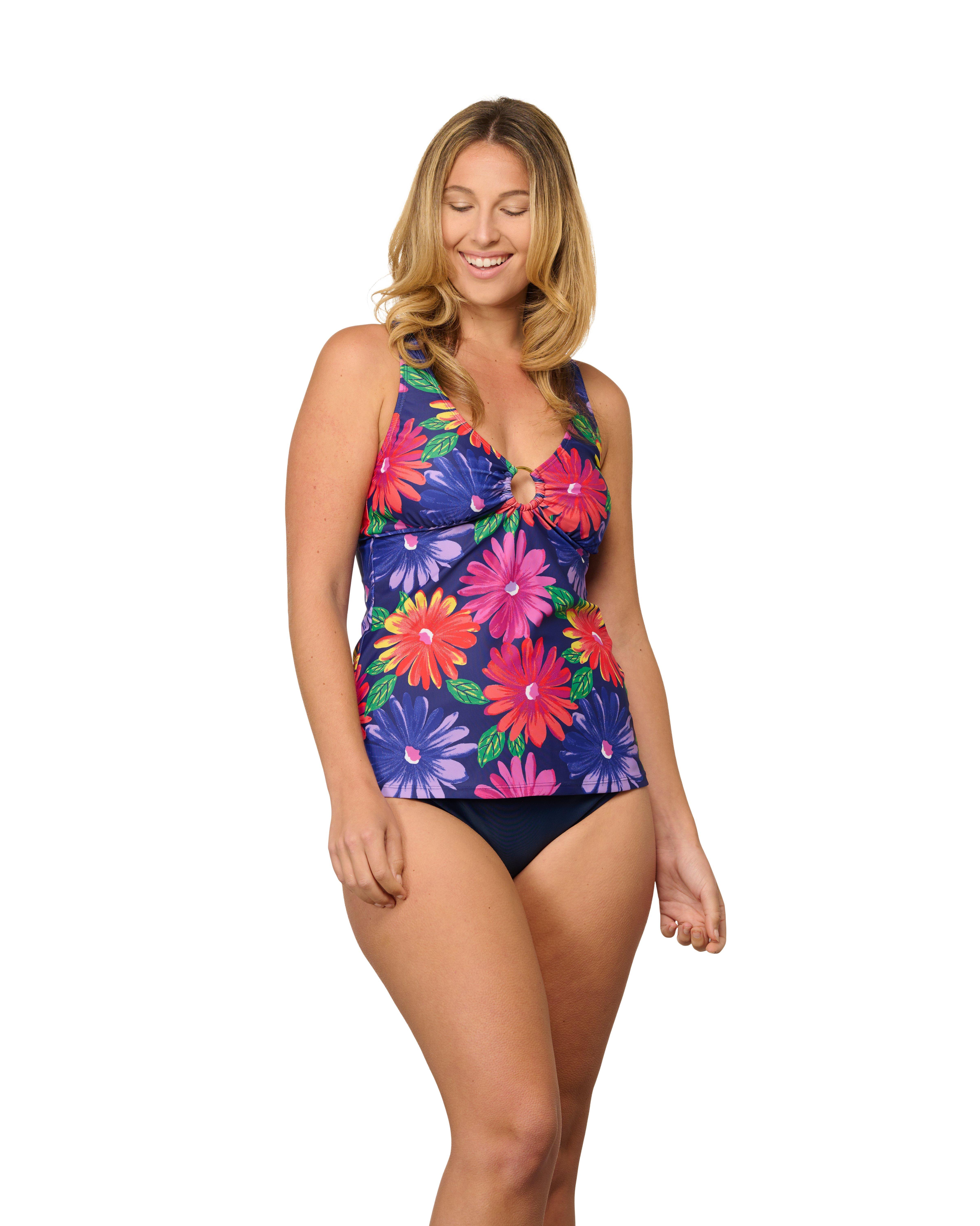 Noon Swim Womens 2 Pc Sanibel Sun Flower Burst Tankini Set