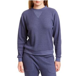 Smith's American Womens Waffle Knit Long Sleeve Pullover